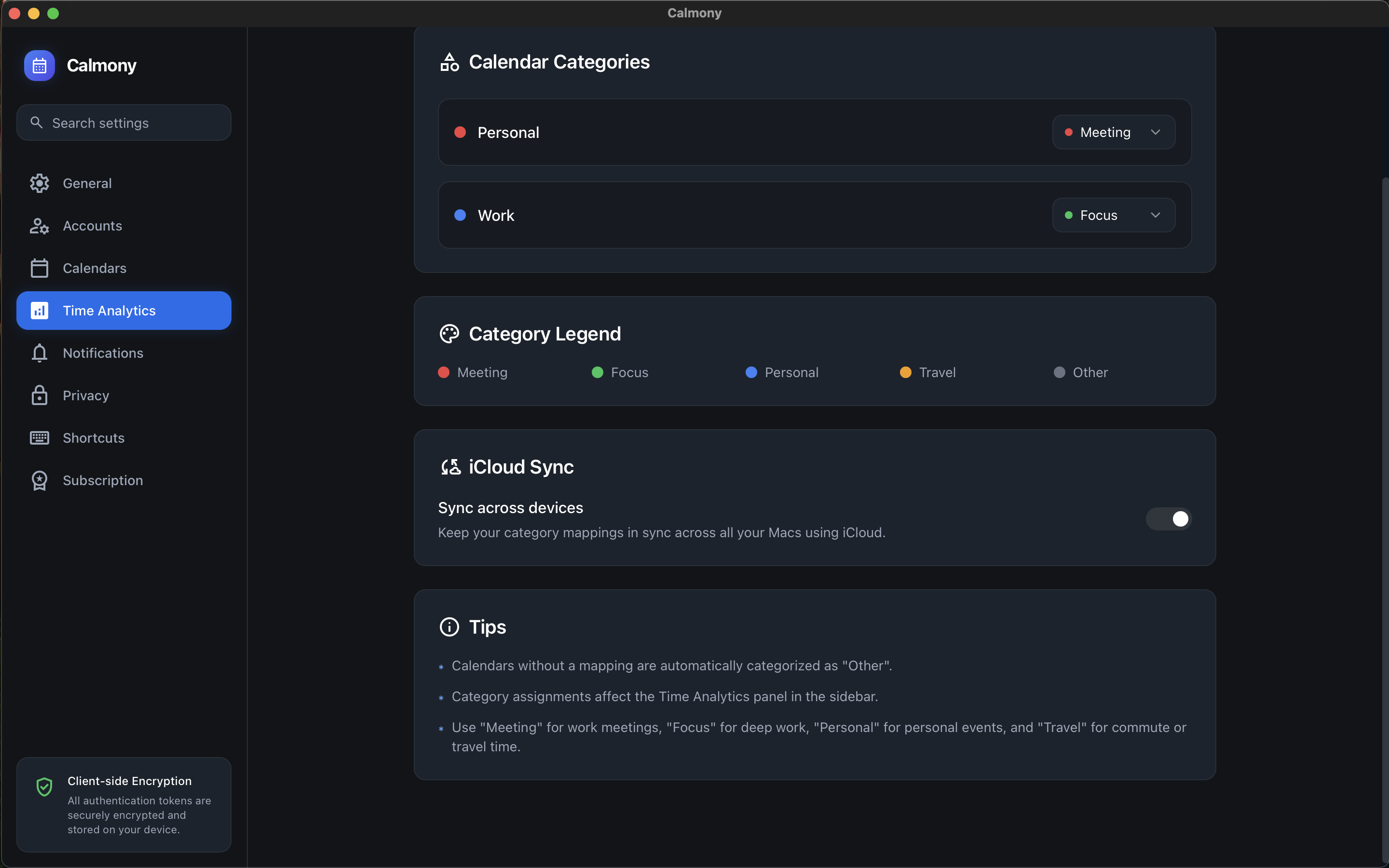 Time analytics and insights